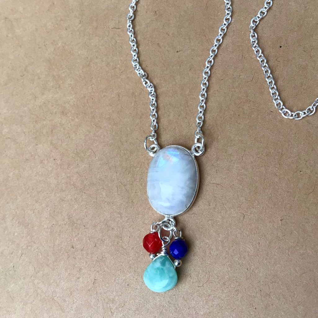 Moonstone Sundance Charm Necklace